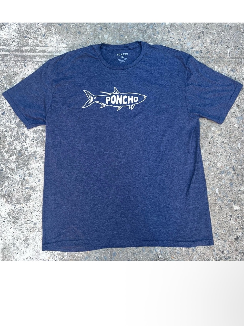 Poncho Silver King T Shirt Fishing XL Blue